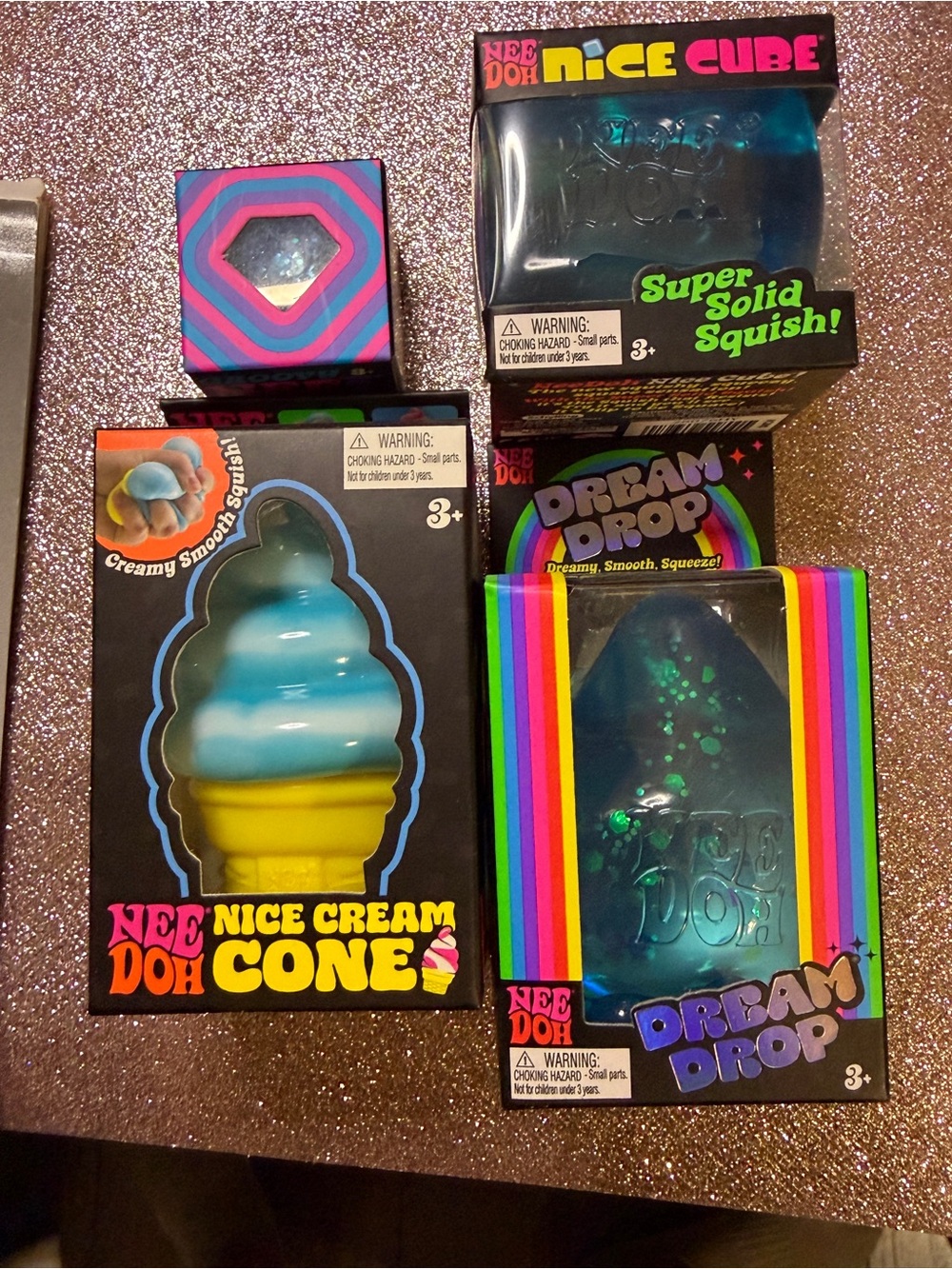 Blue Ice Cream Cone & Dream Drop Squishies - Blue